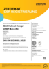 Zertifikat DIN EN ISO 9001:2015