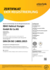 Zertifikat DIN EN ISO 14001:2015