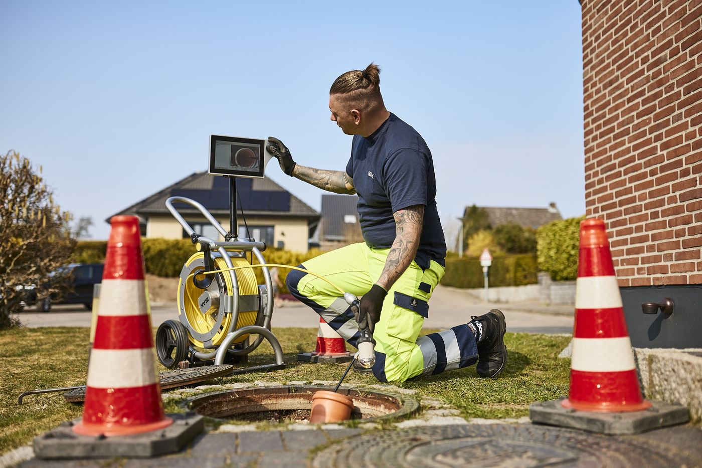 Système mobile IBAK Inspection du raccordement domestique Bifurcation Données d'inspection Mesures