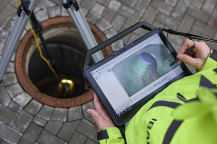 IKAS cleaner pour utilisation sur tablette avec caméra à zoom de puits ASPECTA