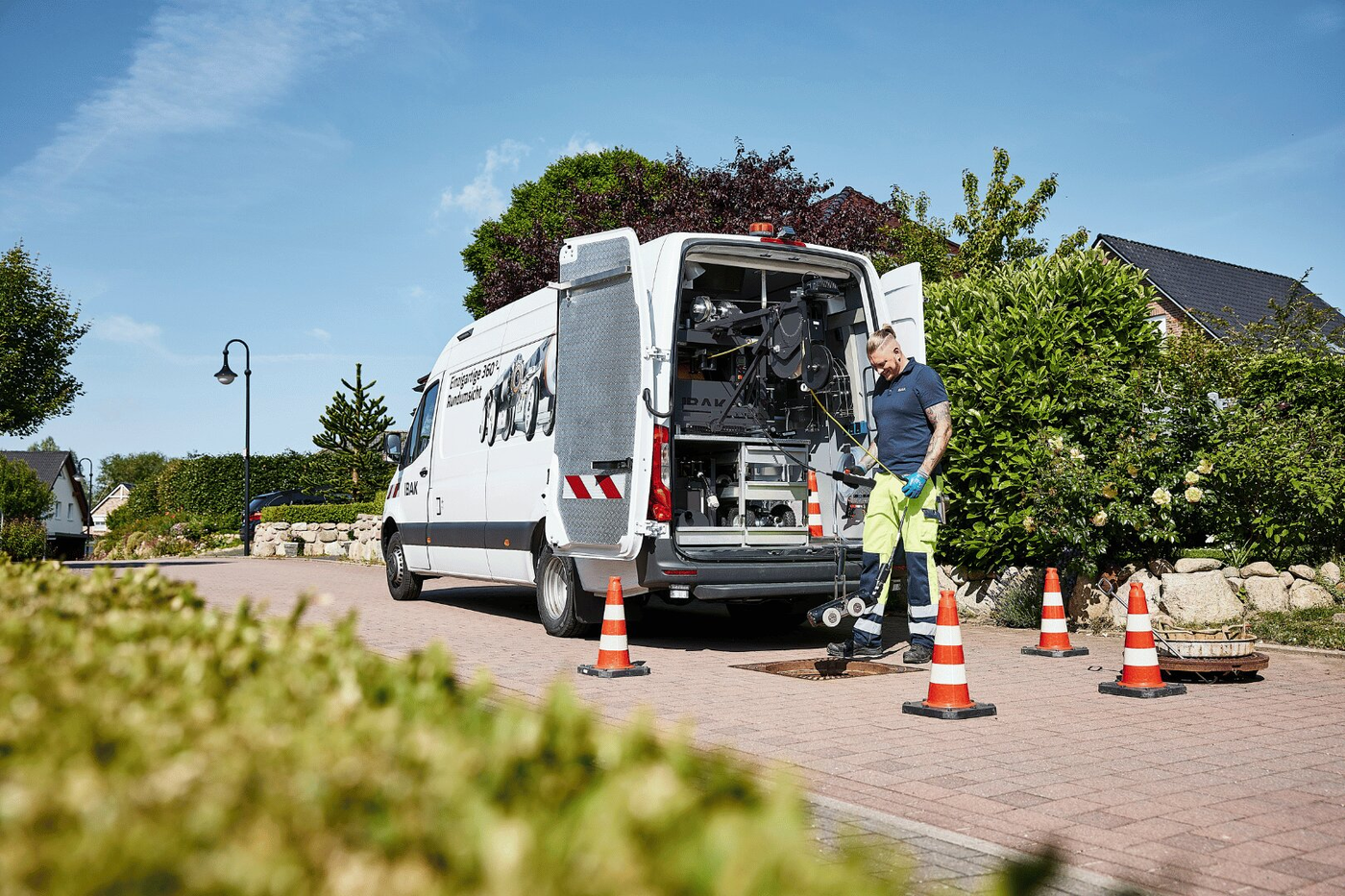 Système de véhicules IBAK Inspection du canal principal Raccordement domestique Puits Données d'inspection Mesures