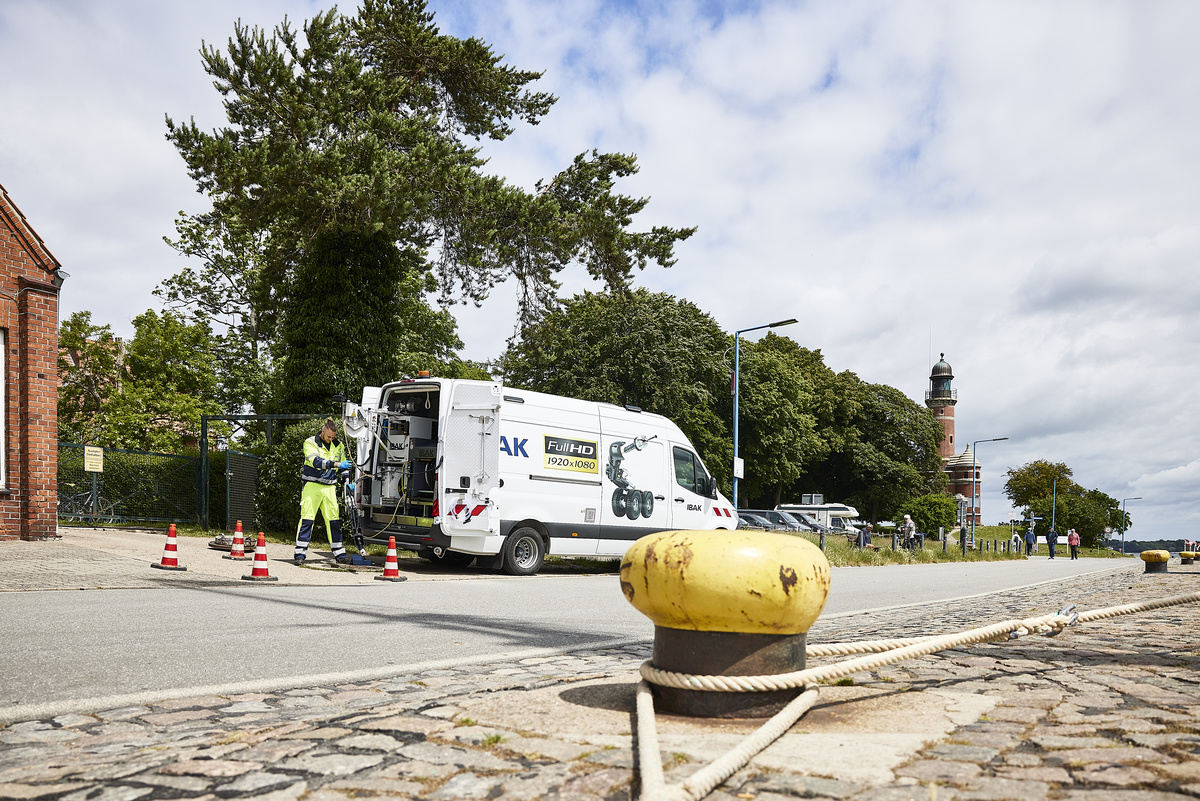 IBAK Hauptkanalinspektion Fahrzeugsystem mit LISY TITAN Spüler 3D-GeoSense Tiessenkai Kiel