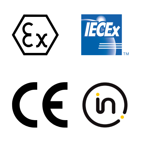 Zertifizierte Produktqualität bei IBAK (Logos Ex. IECEx, CE und intertek)